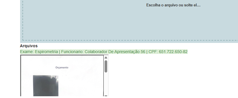 Tela de Preenchimento