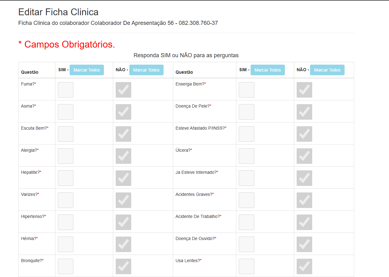 Lista de Colaboradores
